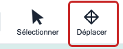 Le bouton Déplacer dans la barre d'outils