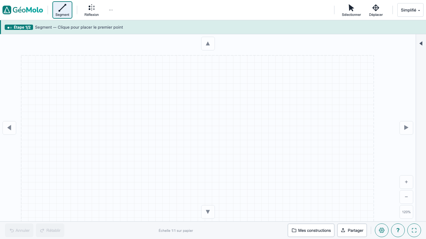 Interface GéoMolo au premier lancement